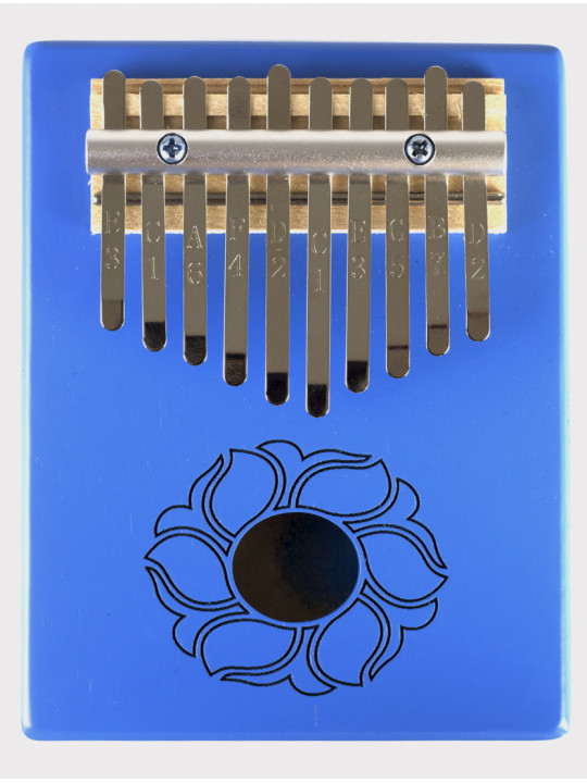 Калимба 10 нот резонаторная Мозеръ KMKr-1-BL Piastra, форма прямоугольная, синяя