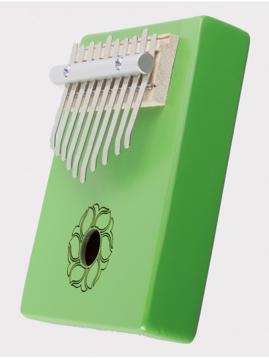 Калимба 10 нот резонаторная Мозеръ KMKr-2-GR Escudo, форма трапеция, зеленая