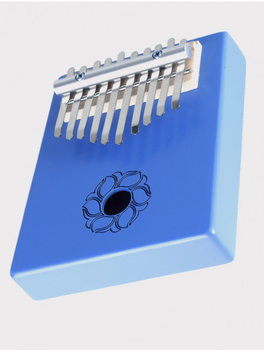 Калимба 10 нот резонаторная Мозеръ KMKr-2-BL Escudo, форма трапеция, синяя