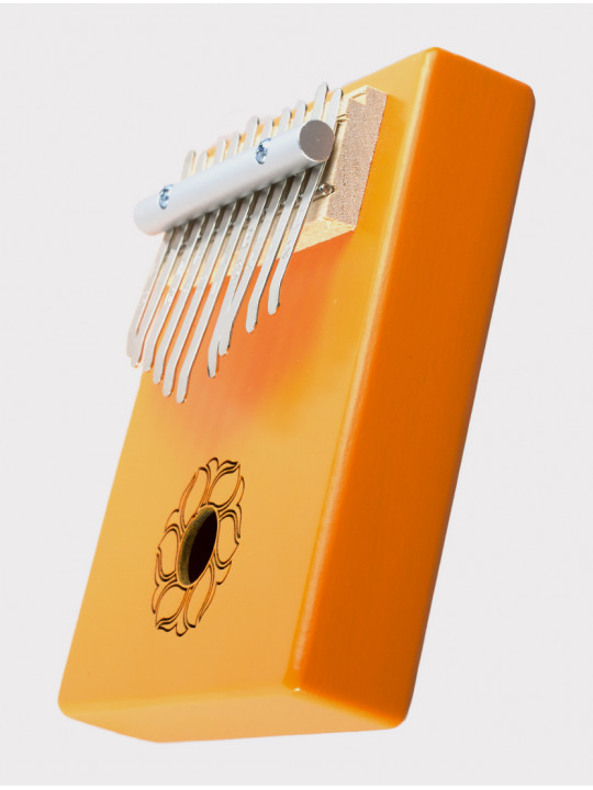 Калимба 10 нот резонаторная Мозеръ KMKr-2-OR Escudo, форма трапеция, оранжевая