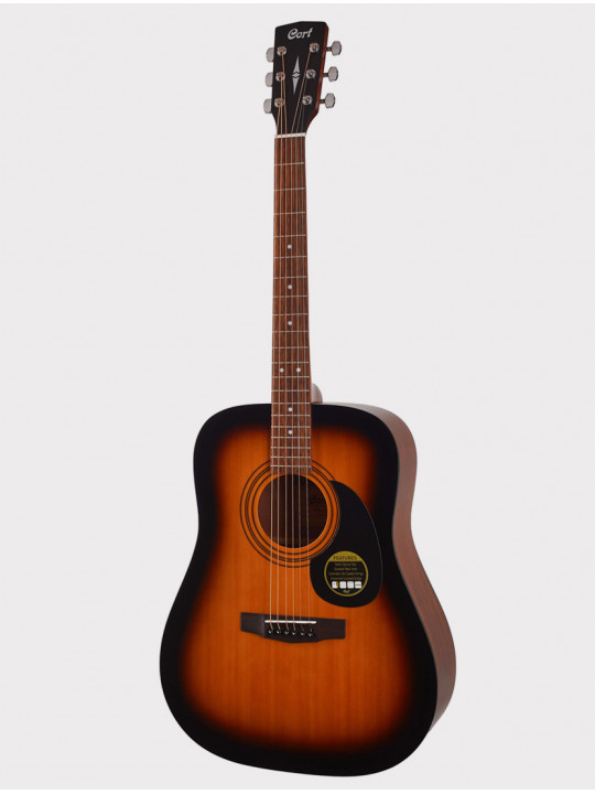 Акустическая гитара Cort AD810-SSB Standard Series, оранжево-черный санберст