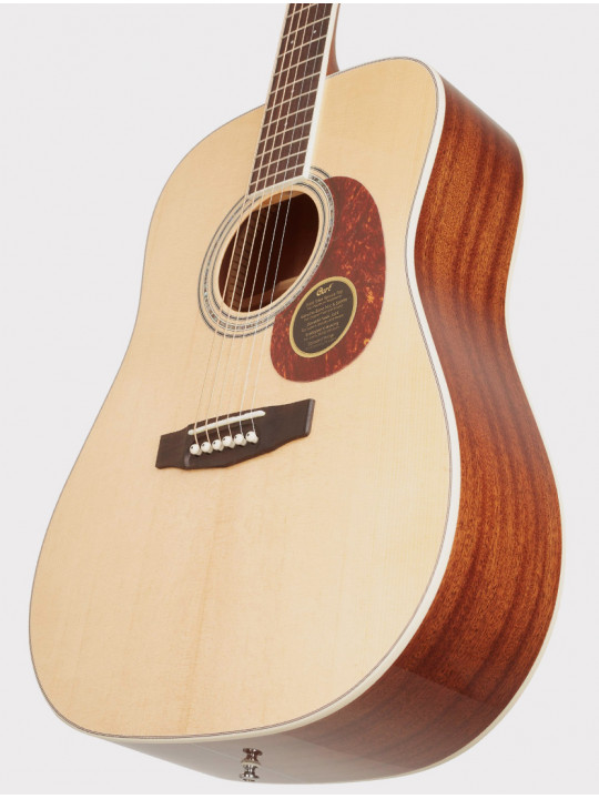 Акустическая гитара Cort Earth Series, цвет натуральный глянцевый, верхняя дека массив