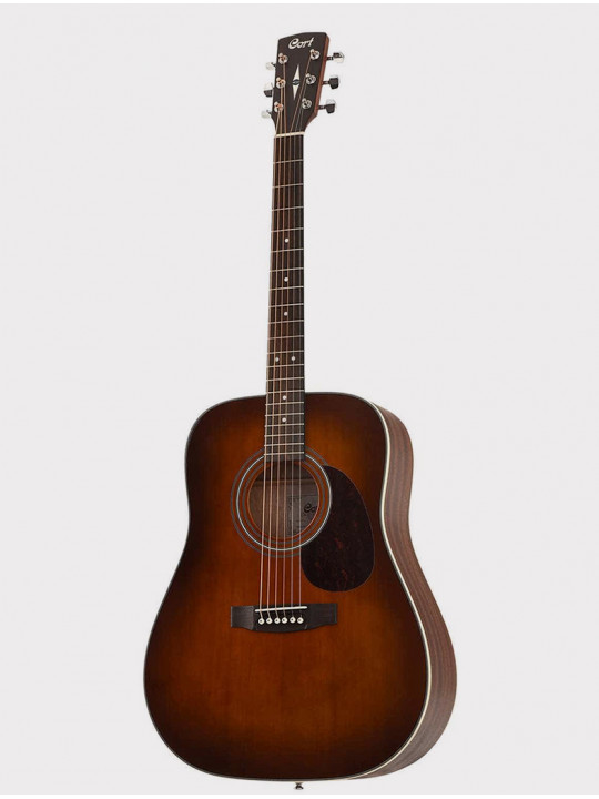 Акустическая гитара Cort Earth Series, коричневая, ель - красное дерево, верхняя дека массив