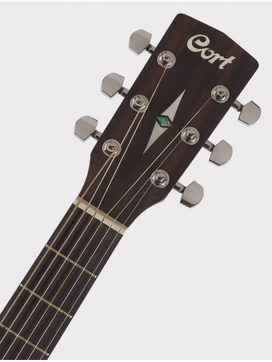 Акустическая гитара Cort Earth Series, цвет натуральное дерево, глянец, верхняя дека массив