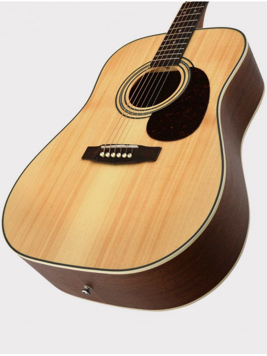 Акустическая гитара Cort Earth Series, цвет натуральное дерево, матовая, верхняя дека массив