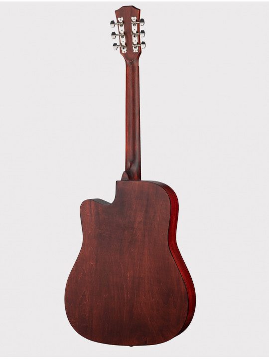 Акустическая гитара Fante FT-221-3TS, 41" с вырезом, желто-коричневый санберст