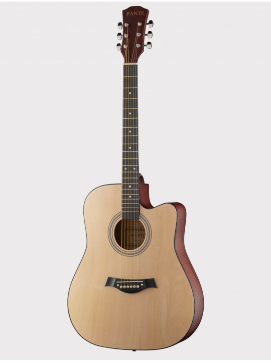 Акустическая гитара Fante FT-221-N, 41" с вырезом, цвет натуральное дерево