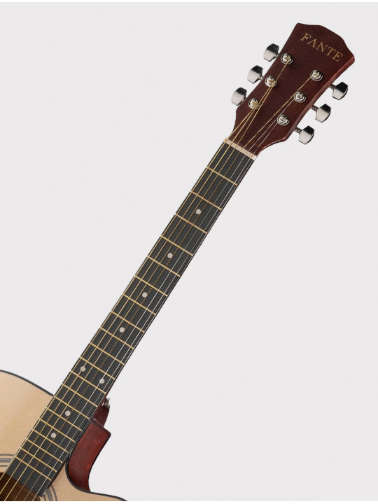 Акустическая гитара Fante FT-221-N, 41" с вырезом, цвет натуральное дерево