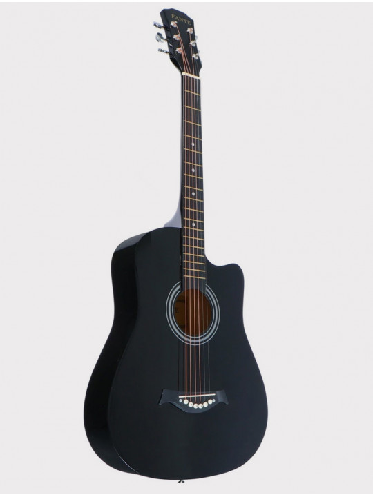 Акустическая гитара Fante FT-D38-BK, черная, с вырезом