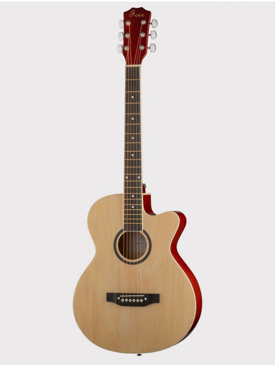 Акустическая гитара Foix FFG-2039C-NA с вырезом, натурально-бежевая