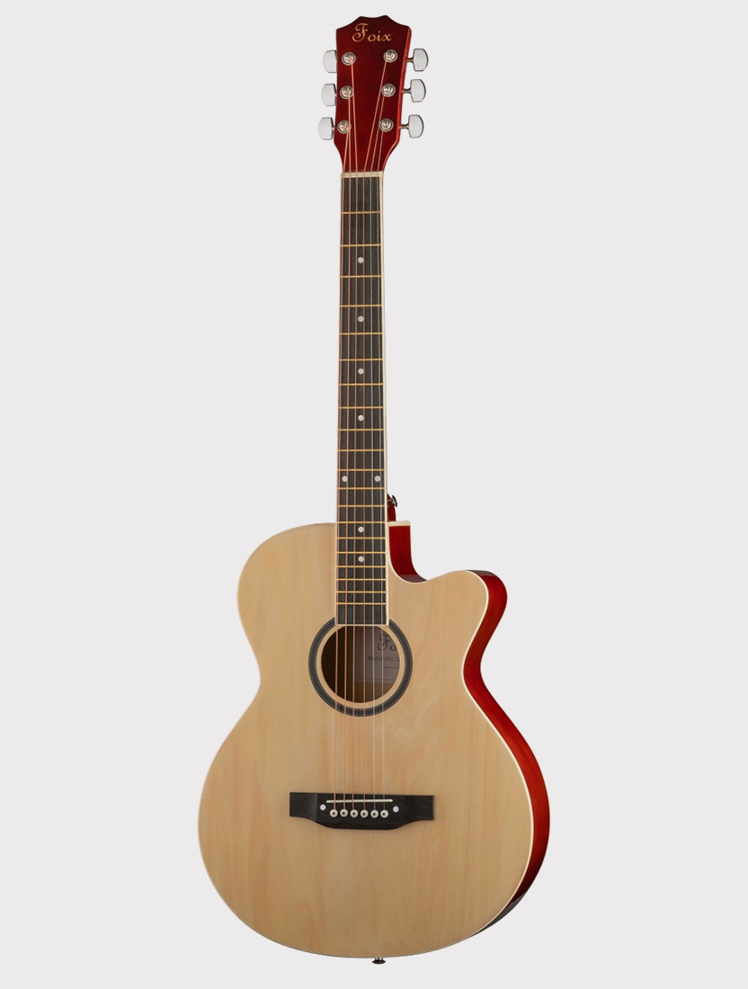 Акустическая гитара Foix FFG-2039C-NA с вырезом, натурально-бежевая