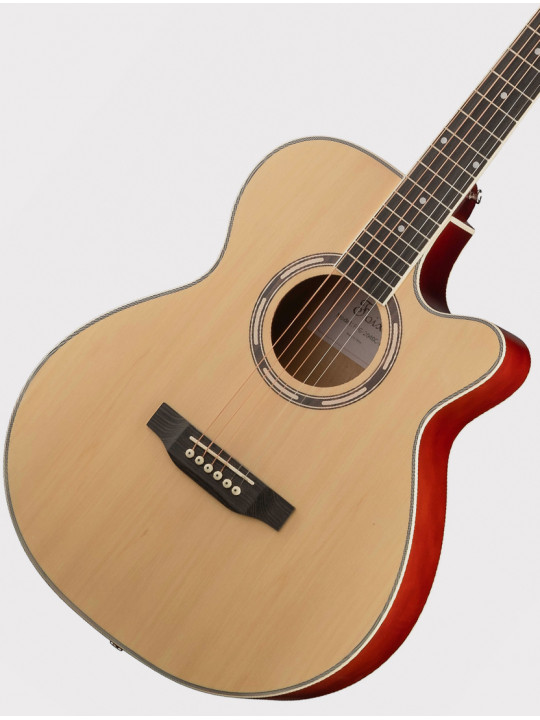 Акустическая гитара Foix FFG-2040C-NA с вырезом, натурально-бежевая