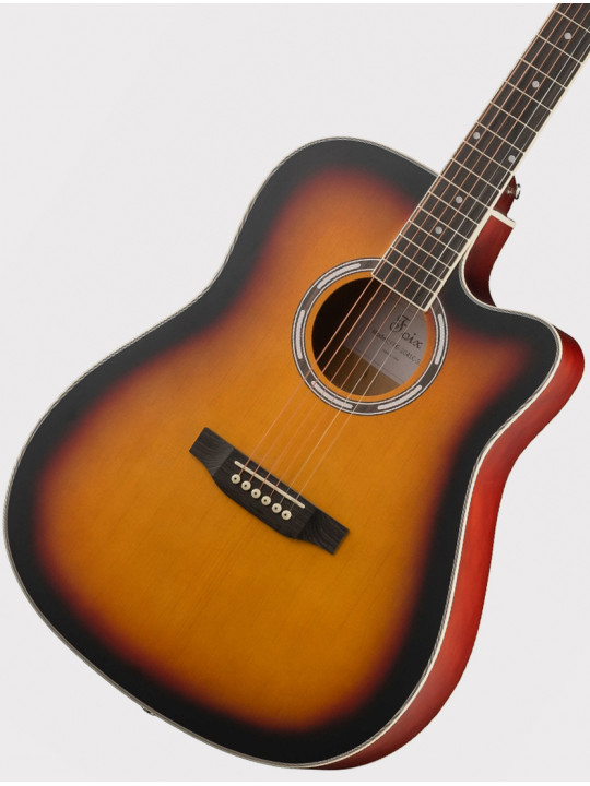 Акустическая гитара Foix FFG-2041C-SB с вырезом, медовый санберст