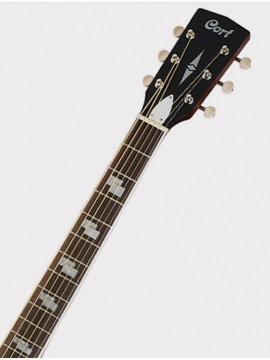 Электроакустическая гитара Cort CJ Series, желто-черный санберст, ель - красное дерево