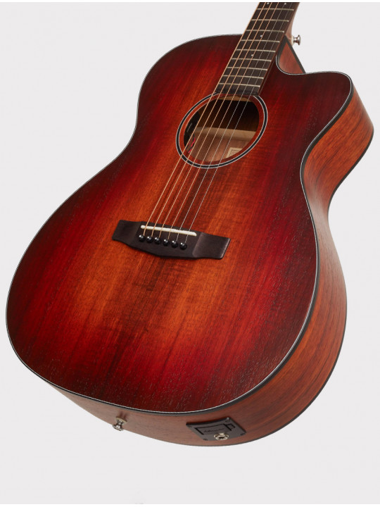 Электроакустическая гитара Cort Core Series, массив черного дерева, с чехлом