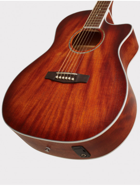 Электроакустическая гитара с вырезом Cort Grand Regal Series, красное дерево
