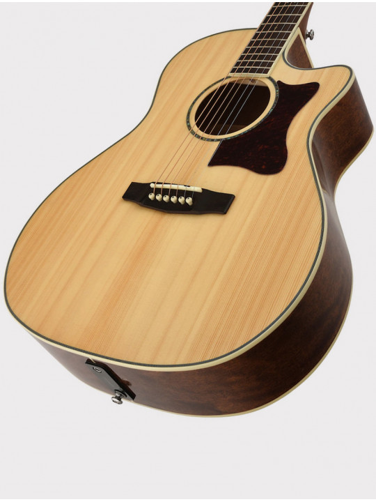 Электроакустическая гитара с вырезом Cort Grand Regal Series, массив ели - массив красного дерева