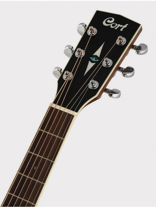Электроакустическая гитара с вырезом Cort Grand Regal Series, массив ели - массив красного дерева