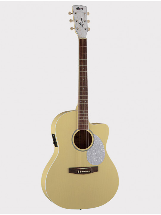 Электроакустическая гитара Cort Jade Series, желтая