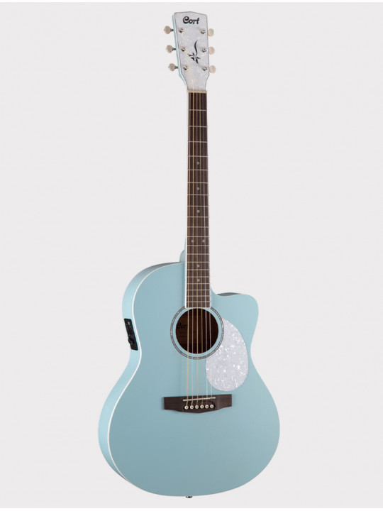 Электроакустическая гитара Cort Jade Series, голубая