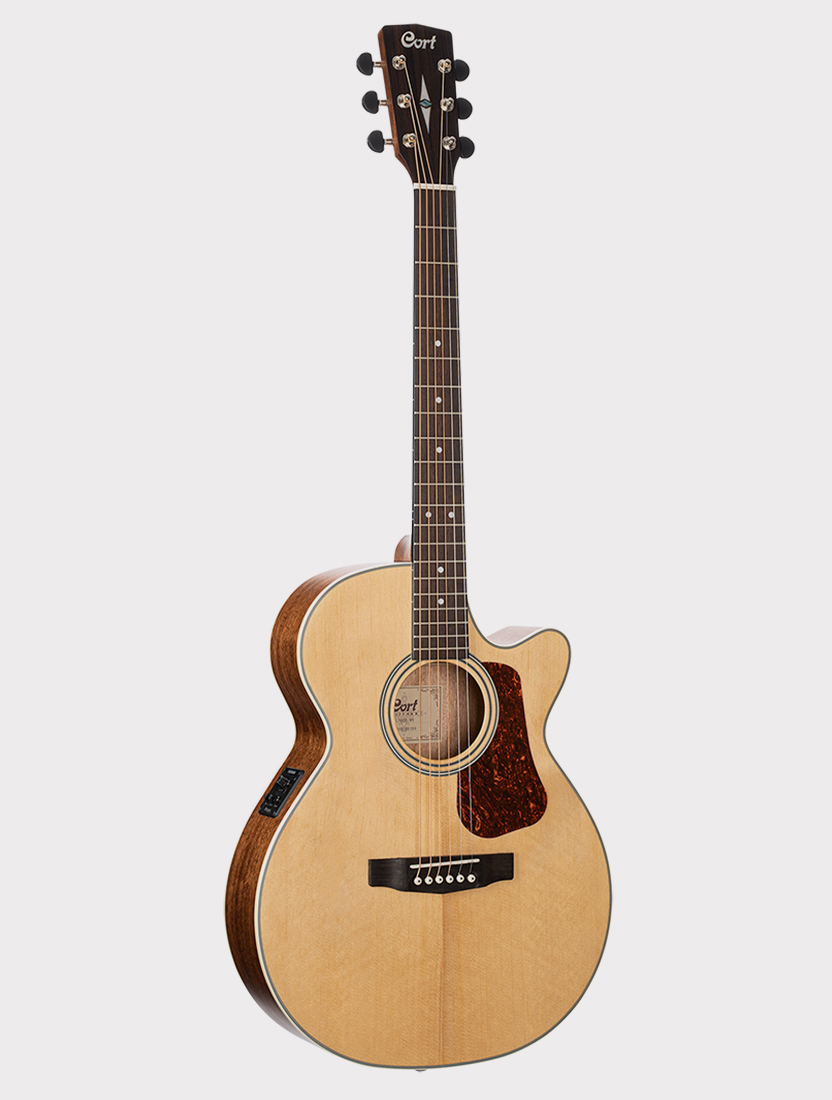 Электроакустическая гитара Cort Luce Series, с вырезом, массив ели - красное дерево