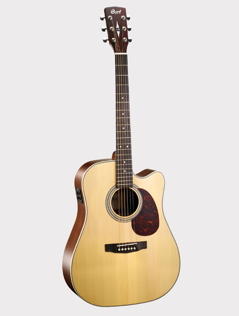 Электроакустическая гитара Cort MR Series, с вырезом, массив ели - красное дерево, матовая
