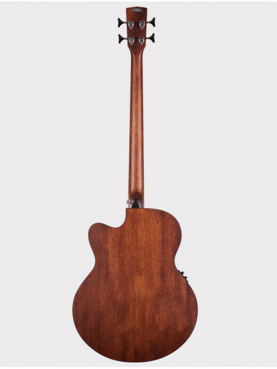 Электроакустическая бас-гитара Cort SJB5F-NS с вырезом, цвет натуральный, с чехлом Acoustic Bass Series