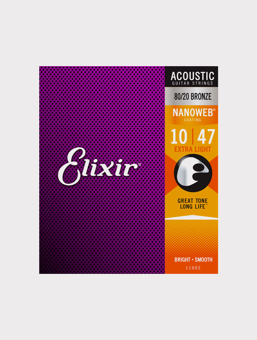 Струны для акустической гитары Elixir 11002 толщина 10-47