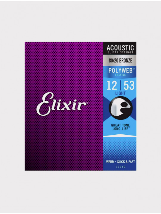 Струны для акустической гитары Elixir 11050 толщина 12-53