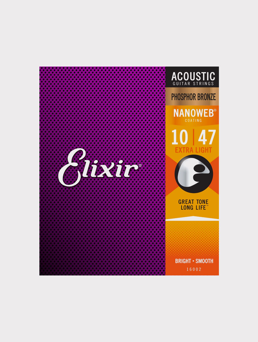 Струны для акустической гитары Elixir 16002 толщина 10-47