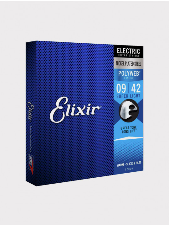 Струны для электрогитары Elixir 12000 толщина 9-42