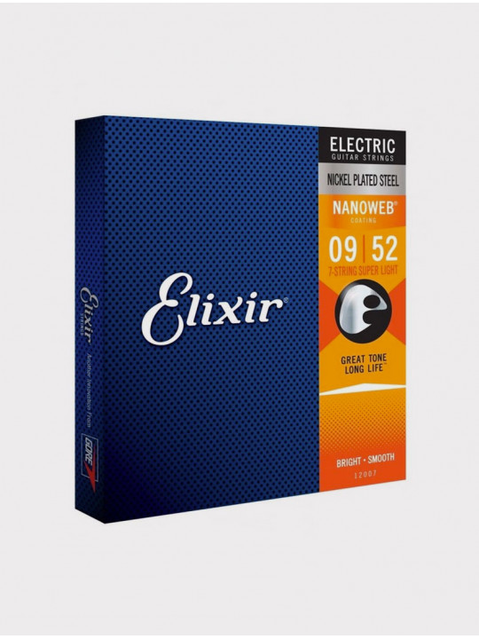 Струны для 7-струнной электрогитары Elixir 12007 толщина 9-52