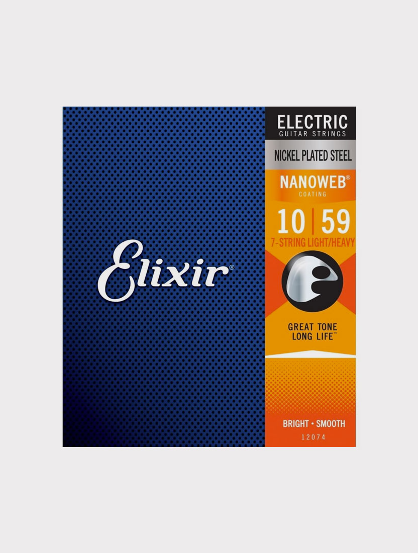 Струны для 7-струнной электрогитары Elixir 12074 толщина 10-59