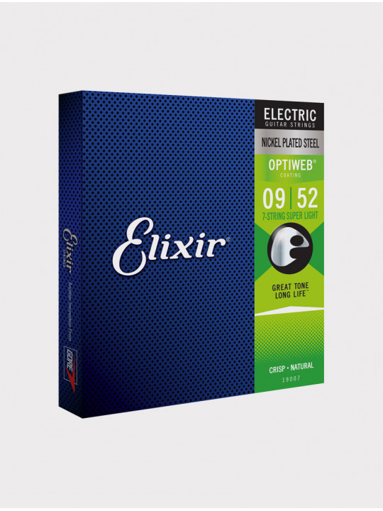 Струны для 7-струнной электрогитары Elixir 19007 толщина 9-52