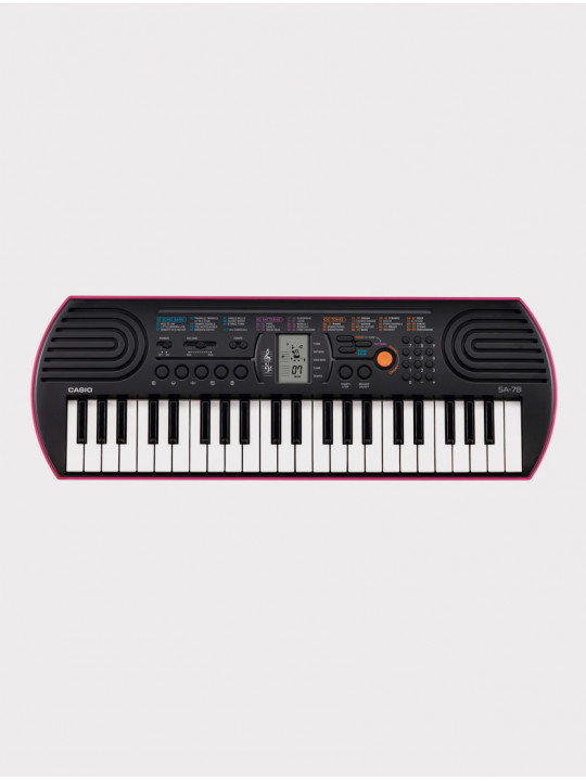 Синтезатор Casio SA-78 розовый, 44 клавиши