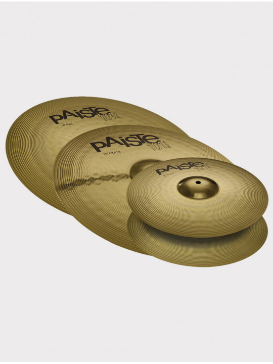 Комплект тарелок Paiste 101 Brass Universal Set 14"/16"/20", латунь MS63, вес средний верхней / средне тяжелый нижней
