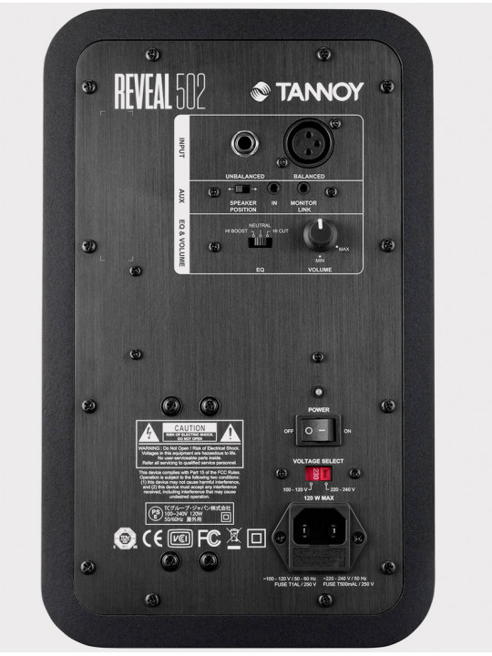 Студийный монитор Tannoy Reveal 502, 75 Вт, черный