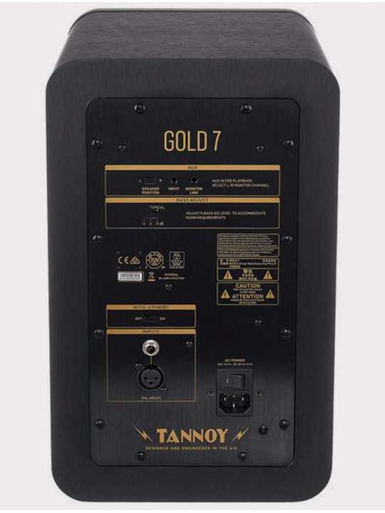 Студийный монитор Tannoy Gold 7, 300 Вт, черный-золото